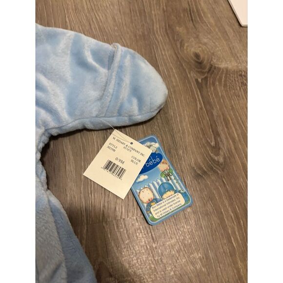 Bon Bebe Infant Blue Fleece One-Piece Winter Snowsuit Size 0-9 Months - Picture 2 of 4